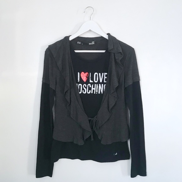Love Moschino Tops - Love Moschino I Love Moschino Layered Ruffle Top